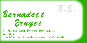 bernadett ernyei business card